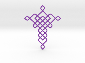 Crossy Pendant in Purple Smooth Versatile Plastic