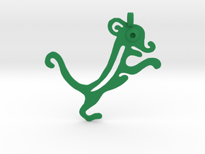 Animal Pendant in Green Smooth Versatile Plastic