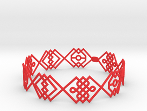 Bracelet  in Red Smooth Versatile Plastic