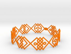 Bracelet  in Orange Smooth Versatile Plastic