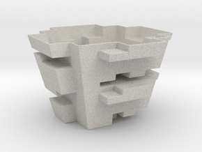 A Blocky Planter in Matte High Definition Full Color
