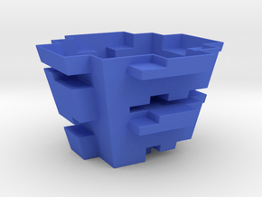 A Blocky Planter in Blue Smooth Versatile Plastic