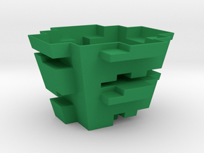 A Blocky Planter in Green Smooth Versatile Plastic