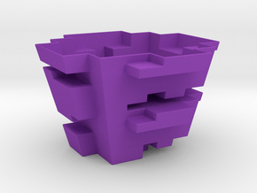 A Blocky Planter in Purple Smooth Versatile Plastic