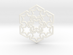 Starry Pendant in White Smooth Versatile Plastic