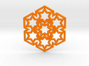Starry Pendant in Orange Smooth Versatile Plastic