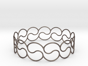 Bracelet in Polished Bronzed-Silver Steel