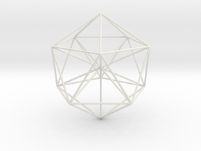 Icosahedral Pyramid in White Natural Versatile Plastic