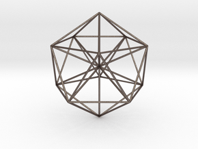 Icosahedral Pyramid in Polished Bronzed-Silver Steel