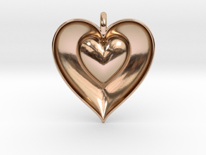Half Heart Pendant in 9K Rose Gold 