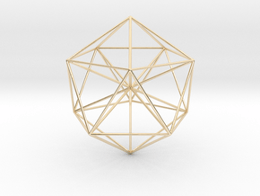 Icosahedral Pyramid in 14k Gold Plated Brass