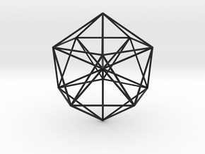 Icosahedral Pyramid in Black Smooth PA12