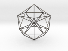 Icosahedral Pyramid in Processed Stainless Steel 17-4PH (BJT)