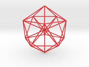 Icosahedral Pyramid in Red Smooth Versatile Plastic