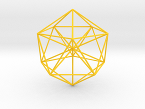 Icosahedral Pyramid in Yellow Smooth Versatile Plastic