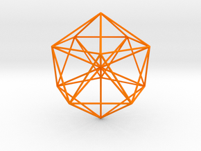 Icosahedral Pyramid in Orange Smooth Versatile Plastic