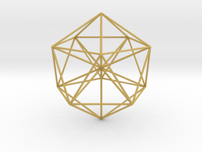 Icosahedral Pyramid in Tan Fine Detail Plastic