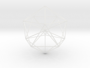 Icosahedral Pyramid in Clear Ultra Fine Detail Plastic