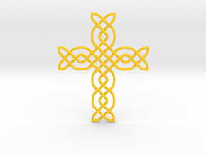 Cross in Yellow Smooth Versatile Plastic