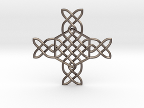 Cross in Polished Bronzed-Silver Steel