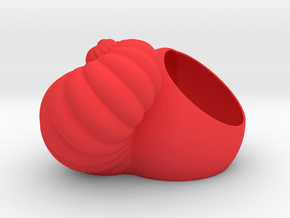 Shell Planter in Red Smooth Versatile Plastic