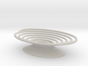 Spiral Soap Dish in Natural Full Color Sandstone