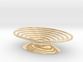 Spiral Soap Dish in 14K Yellow Gold
