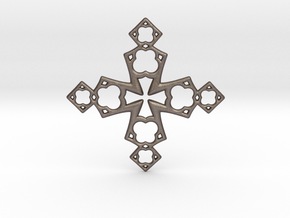 Cross in Polished Bronzed-Silver Steel