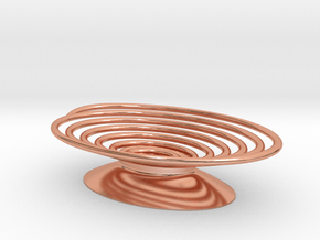 Spiral Soap Dish in Polished Copper