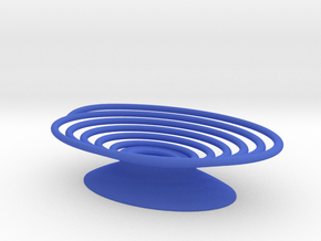 Spiral Soap Dish in Blue Smooth Versatile Plastic