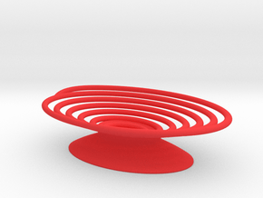 Spiral Soap Dish in Red Smooth Versatile Plastic