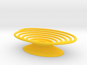 Spiral Soap Dish in Yellow Smooth Versatile Plastic