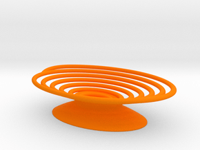 Spiral Soap Dish in Orange Smooth Versatile Plastic