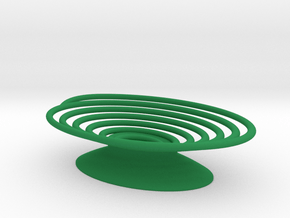 Spiral Soap Dish in Green Smooth Versatile Plastic