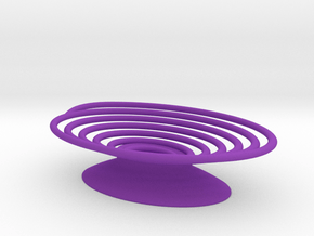 Spiral Soap Dish in Purple Smooth Versatile Plastic