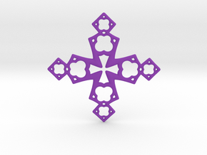 Cross in Purple Smooth Versatile Plastic