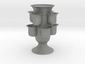 Vertical Garden Vase in Gray PA12 Glass Beads
