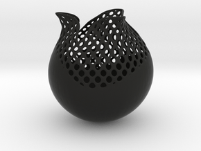 Vase TLP1211 in Black Smooth Versatile Plastic