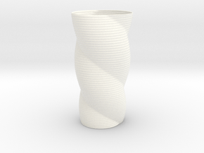 Chord Vase Redux in White Smooth Versatile Plastic