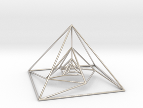 Nested Pyramids Rotated in Platinum