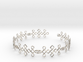 Bracelet in Rhodium Plated Brass