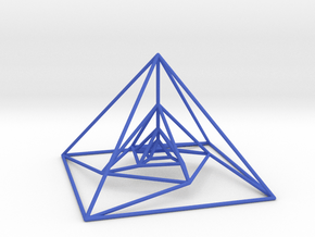 Nested Pyramids Rotated in Blue Smooth Versatile Plastic