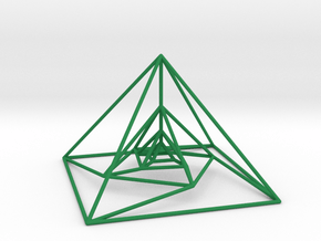 Nested Pyramids Rotated in Green Smooth Versatile Plastic