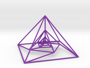 Nested Pyramids Rotated in Purple Smooth Versatile Plastic