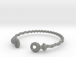 Torque Bracelet in Gray PA12 Glass Beads