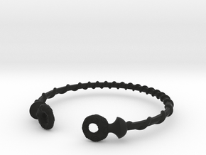 Torque Bracelet in Black Smooth Versatile Plastic