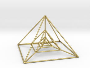 Nested Pyramids in Natural Brass