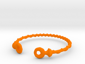 Torque Bracelet in Orange Smooth Versatile Plastic