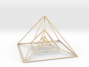 Nested Pyramids in 14k Gold Plated Brass