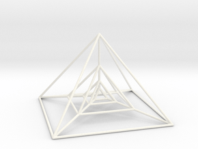 Nested Pyramids in White Smooth Versatile Plastic